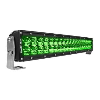 Black Oak Curved Double Row Combo Green Hog Hunting 20" Pro Series 3.0 LED Light Bar