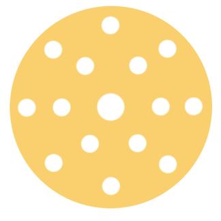 RUPES MULTIPURPOSE Paper Abrasive Discs 150MM (6") - 15 Holes - P400 Grit *Box of 100pcs