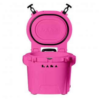 LAKA Coolers 30 Qt Cooler w/Telescoping Handle & Wheels - Pink