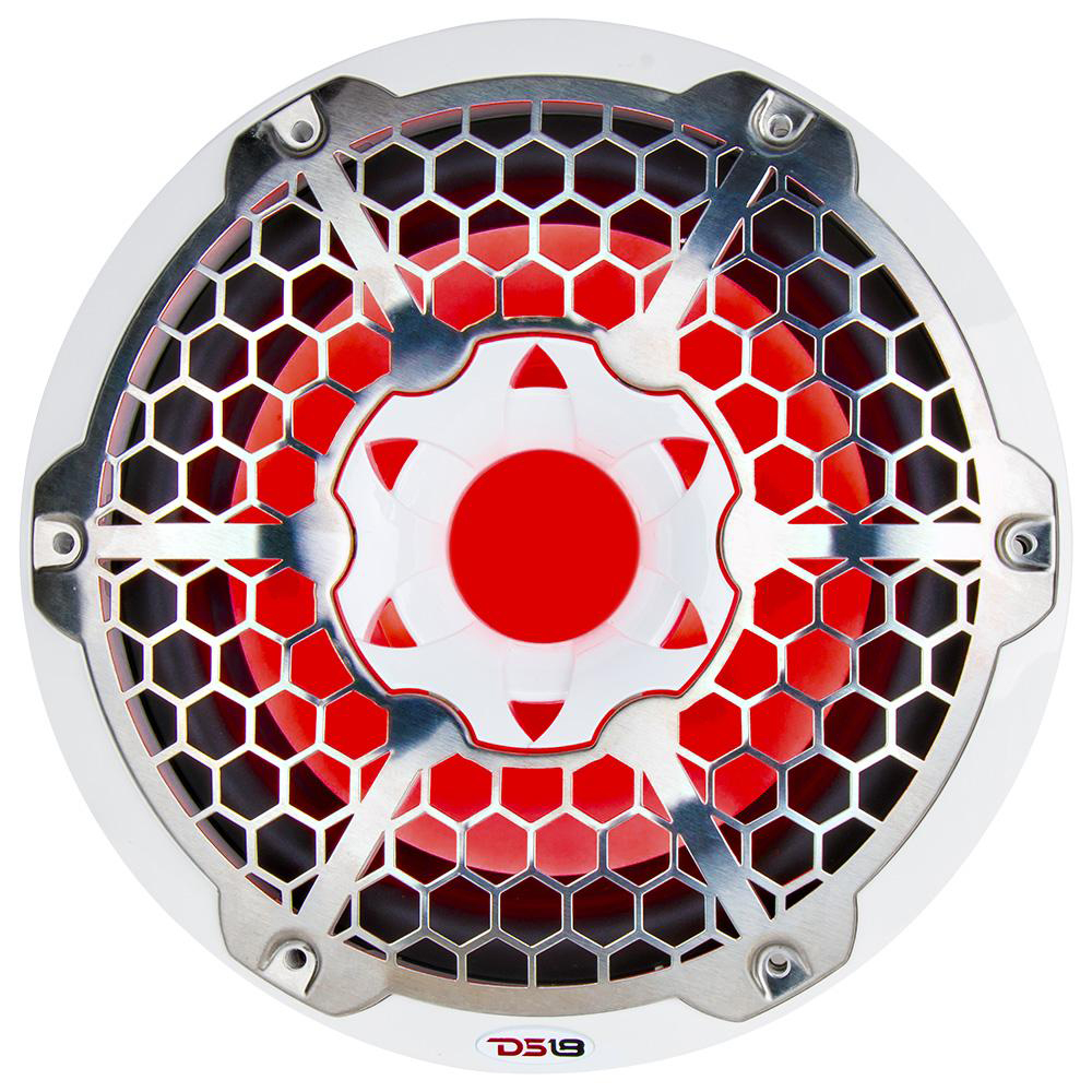 DS18 HYDRO 10" Subwoofer w/RGB Lights - 600W - White DS18 HYDRO 10" Subwoofer w/RGB Lights - 600W - White