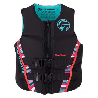 Full Throttle Women's Rapid-Dry Flex-Back Life Jacket - Women's L - Pink/Black