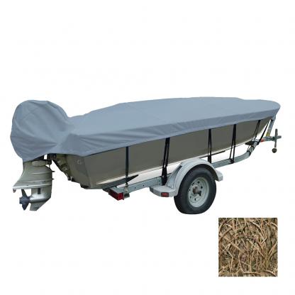 Carver Performance Poly-Guard Wide Series Styled-to-Fit Boat Cover f/13.5' V-Hull Fishing Boats - Shadow Grass