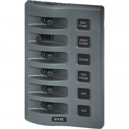 Blue Sea 4307 WeatherDeck® 12V DC Waterproof Switch Panel - 6 Position