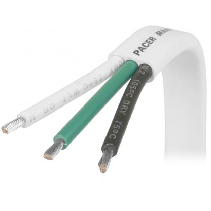 Pacer 16/3 AWG Triplex Cable - Black/Green/White - 500'