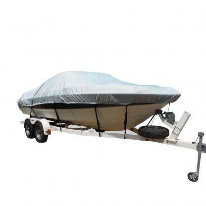 Carver Flex-Fit™ PRO Polyester Size 6 Boat Cover f/V-Hull Low Profile Cuddy Cabin Boats I/O or O/B - Grey