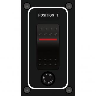 Paneltronics Waterproof Panel - DC 1-Position Illuminated Rocker Switch & Fuse