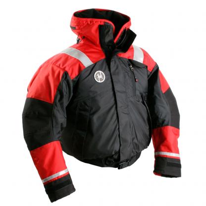 First Watch AB-1100 Flotation Bomber Jacket - Red/Black - Large