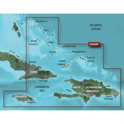 Garmin BlueChart® g3 HD - HXUS029R - Southern Bahamas - microSD™/SD™