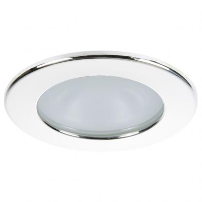 Quick Kai XP Downlight LED - 4W, IP66, Screw Mounted - Round White Bezel, Round Warm White Light