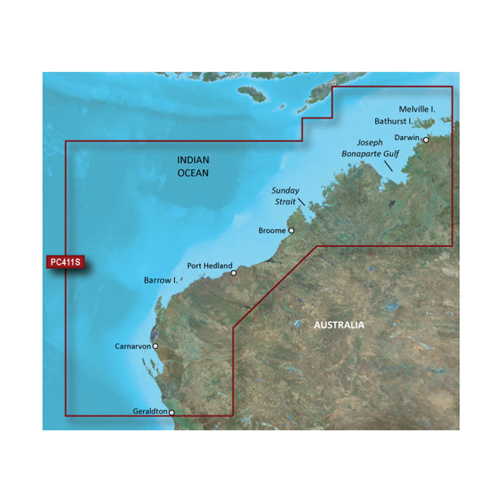 Garmin BlueChart® g3 HD - HXPC411S - Geraldton To Darwin - microSD™/SD™ Garmin BlueChart® g3 HD - HXPC411S - Geraldton To Darwin - microSD™/SD™