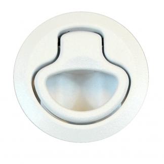 Southco Flush Pull Latch - Pull To Open - Non-Locking White Plastic