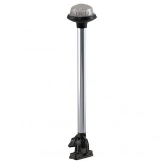 Perko Fold Down All-Round Frosted Globe Pole Light - Vertical Mount - White