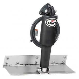 Lenco 4" x 12" Limited Space Trim Tab Kit w/o Switch Kit 12V -  Standard Finish - Short Actuator