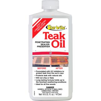 Star brite Teak Oil - Long Lasting, Penetrating, Sealer, & Preserver w/UV Inhibitors - 16 oz