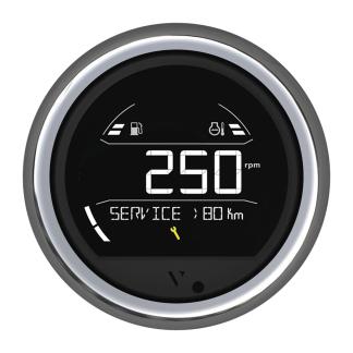 Veratron VL Digital 85 w/Round Chrome Bezel