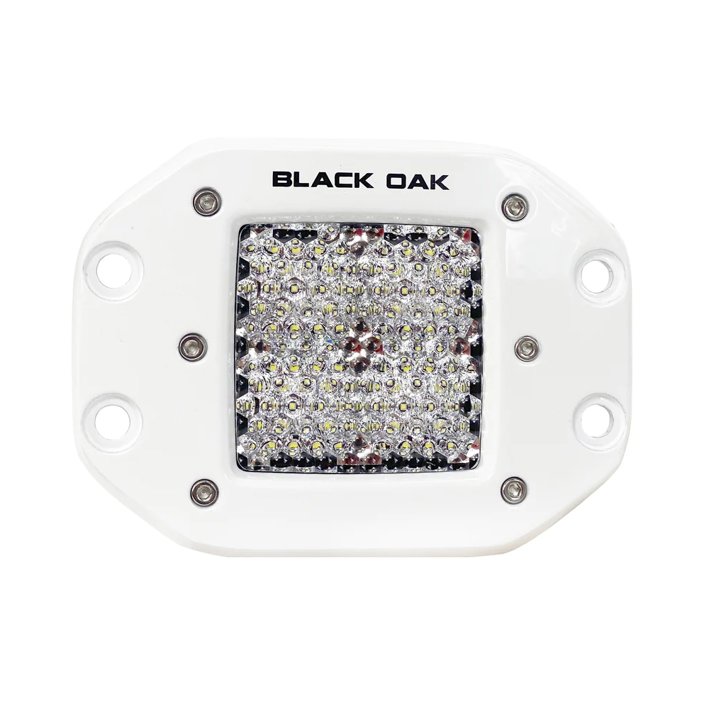 Black Oak 2" Marine Flush Mount LED Pod Light - Diffused Optics - White Housing - Pro Series 3.0 Black Oak 2" Marine Flush Mount LED Pod Light - Diffused Optics - White Housing - Pro Series 3.0