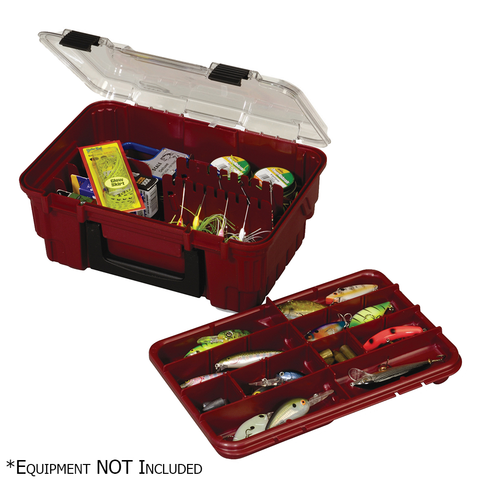 Plano 1-tray Red Metallic & Off-white Tackle Box With Dual Top