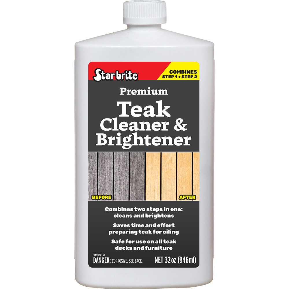 Star brite Premium Teak Cleaner & Brightener - Restore & Enhance Wood Grain - 32 oz Star brite Premium Teak Cleaner & Brightener - Restore & Enhance Wood Grain - 32 oz