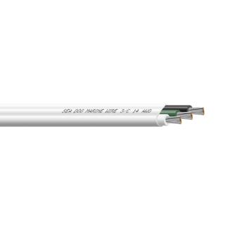 Sea-Dog 14/3 AWG Flat Triplex Wire - White/Green/Black - 900'