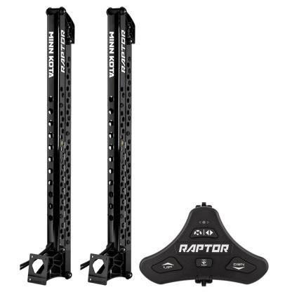 Minn Kota Raptor Bundle Pair - 10' Black Shallow Water Anchors w/Active Anchoring & Footswitch Included