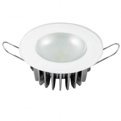 Lumitec Mirage - Flush Mount Down Light - Glass Finish/No Bezel - 4-Color Red/Blue/Purple Non Dimming w/White Dimming