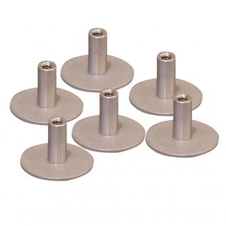 Weld Mount Stainless Steel Standoff 1.25" Base  1/4" x 20 Thread .75    Tall - 6-Pack