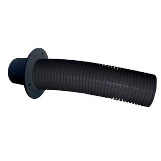 Trident Marine 10' Black Stern Flex Hose w/Transom Flange