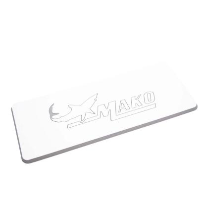 SeaDek Mako Logo Helm Pad - White/Storm Grey Embossed