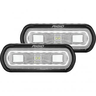 RIGID Industries SR-L Series Surface Mount Spreader Light - Black Housing - White Halo