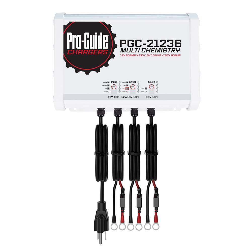 Pro-Guide 3 Bank On-Board Battery Charger - (1) 12V / (1) 12/16V / (1) 36V - 30-Amp Pro-Guide 3 Bank On-Board Battery Charger - (1) 12V / (1) 12/16V / (1) 36V - 30-Amp