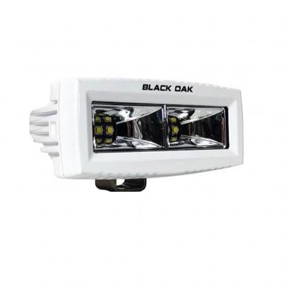 Black Oak 4" Marine Spreader Light - Scene Optics - White Housing - Pro Series 3.0