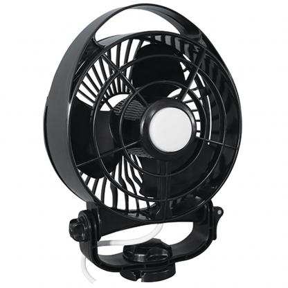 SEEKR by Caframo Maestro 12V 3-Speed 6" Marine Fan w/LED Light - Black