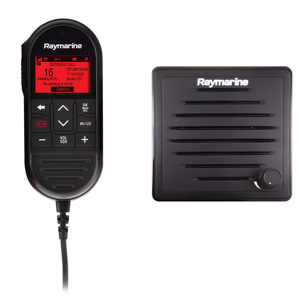 Raymarine Ray90 Wired Second Station Kit w/Passive Speaker, RayMic Wired  Handset  RayMic Extension Cable 10M Atlantic Marine Depot