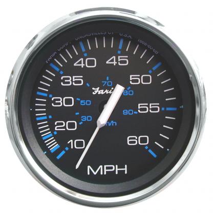 Faria Chesapeake Black 4" Speedometer - 60MPH (Pitot)