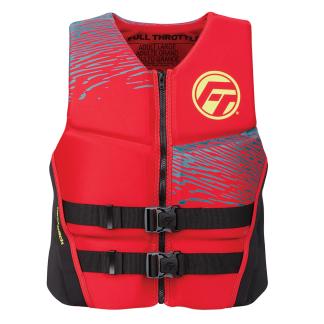 Full Throttle Men's Rapid-Dry Flex-Back Life Jacket - S - Red/Black