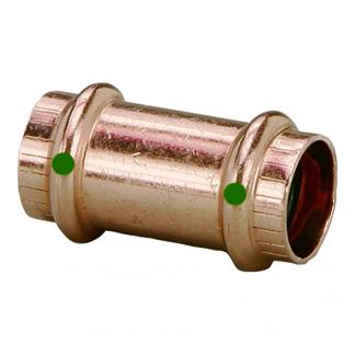 Viega ProPress 1-1/4" Copper Coupling w/o Stop - Double Press Connection - Smart Connect Technology