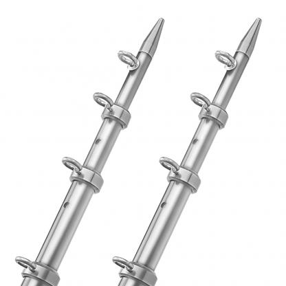 TACO 15' Telescopic Outrigger Poles HD 1-½" - Silver/Silver