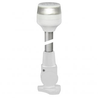 Hella Marine 2nm All Round White Fold Down Pole Navigation Lamp - 8" - White Base