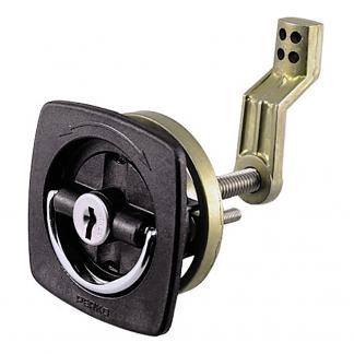 Perko Black Flush Lock - 2.5" x 2.5" w/Offset Cam Bar & Flexible Polymer Strike