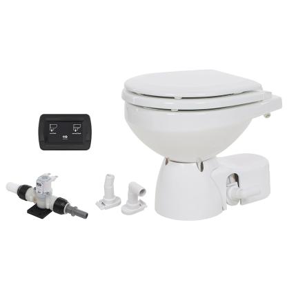 Jabsco Quiet Flush E2 Fresh Water Toilet Compact Bowl - 12V - Soft Close Lid