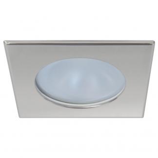 Quick Blake XP Downlight LED -  4W, IP66, Screw Mounted - Square Satin Bezel, Round Warm White Light