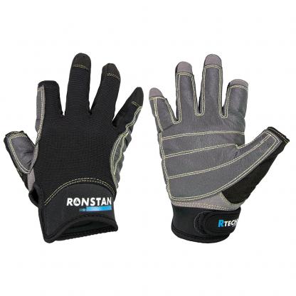 Ronstan Sticky Race Gloves - 3-Finger - Black - XXS