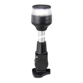 Hella Marine 2nm All Round White Fold Down Pole Navigation Lamp - 8" - Black Base