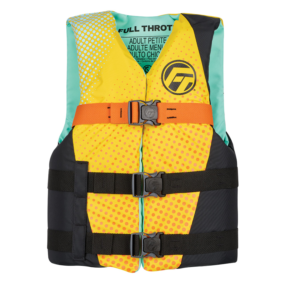 Full Throttle Teen Nylon Life Jacket - Yellow/Black Full Throttle Teen Nylon Life Jacket - Yellow/Black