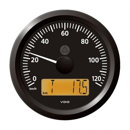 Veratron 3-3/8" (85 mm) ViewLine Speedometer - 0 to 120 KMH - 12/24V - Black Dial & Triangular Bezel