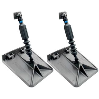 Smart Tabs SX Trim Tabs by Lectrotab 9.5" x 10" f/12'-16' Boats w/40lb Actuators - 40-80HP - Gunmetal Grey