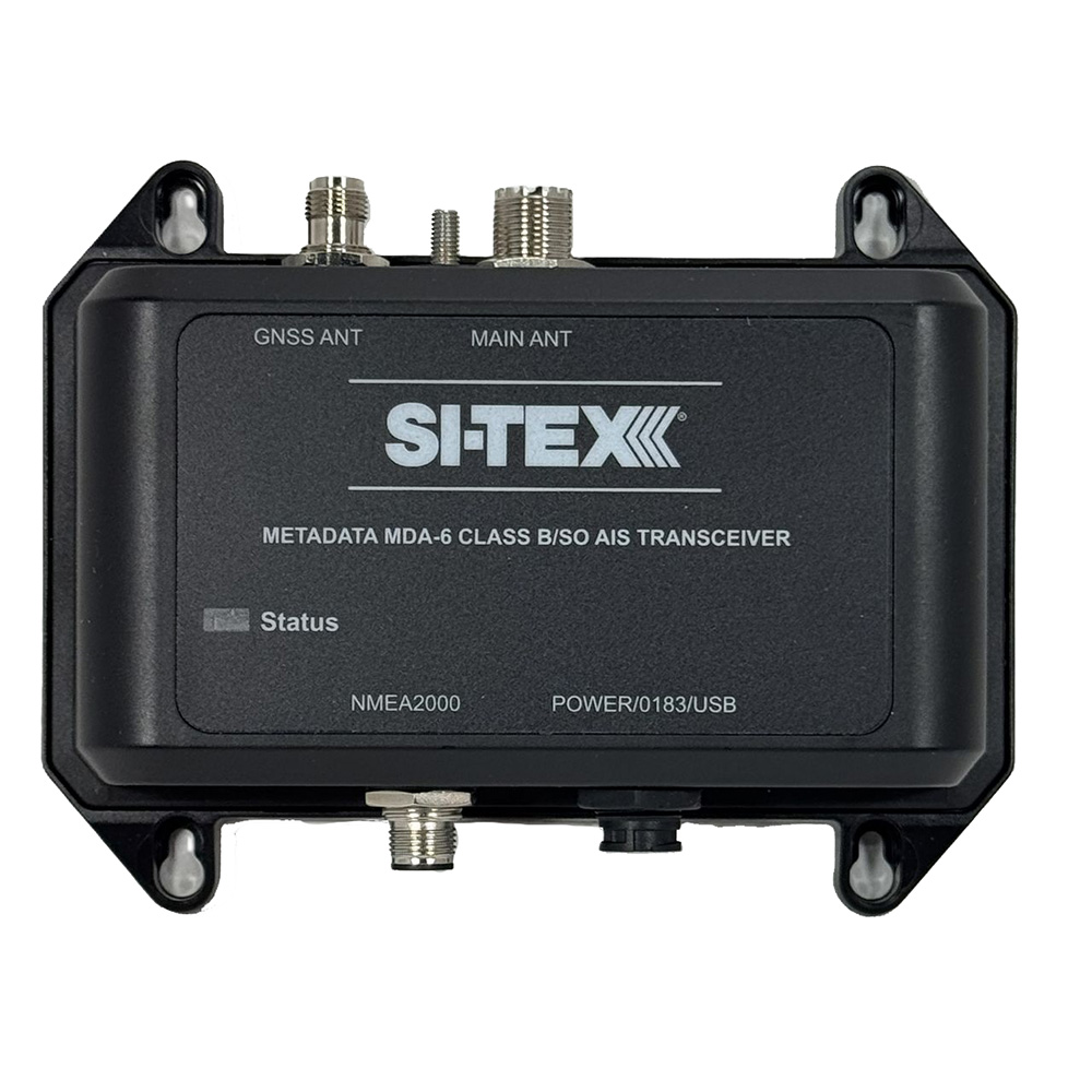 SI-TEX MDA-6 High Power 5W SOTDMA Class B/SO AIS Transceiver w/Bluetooth, Wi-Fi, NMEA0183, NK2 Isolated USB Interface SI-TEX MDA-6 High Power 5W SOTDMA Class B/SO AIS Transceiver w/Bluetooth, Wi-Fi, NMEA0183, NK2 Isolated USB Interface