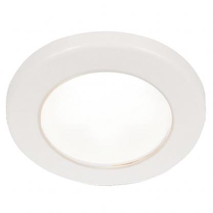 Hella Marine EuroLED 75 3" Round Screw Mount Down Light - White LED - White Plastic Rim - 12V
