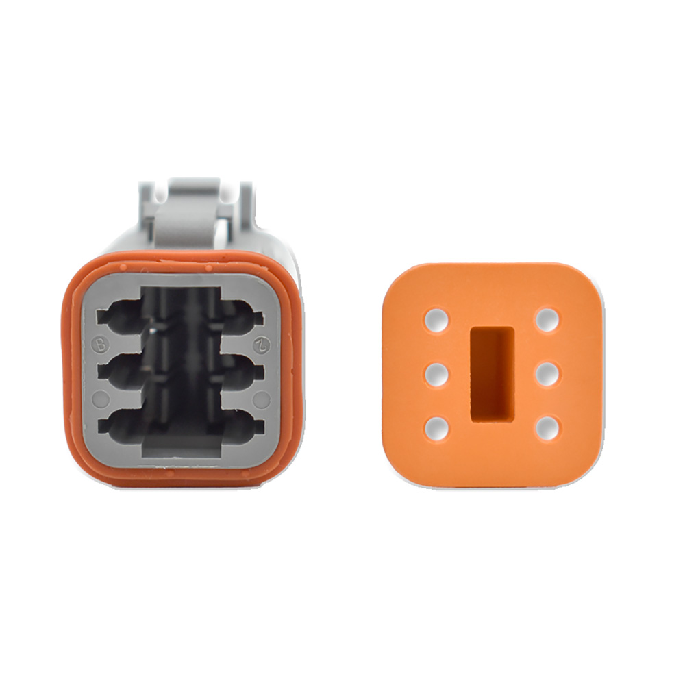 Bluewater 6 Position Female Deutsch Connector w/Wedge Lock Bluewater 6 Position Female Deutsch Connector w/Wedge Lock