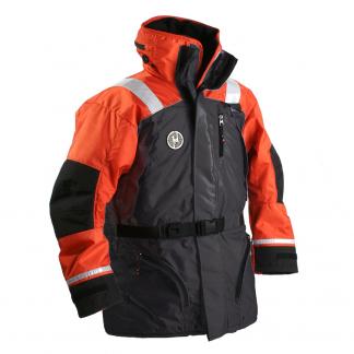 First Watch AC-1100 Flotation Coat - Hi-Vis Orange/Black - Large